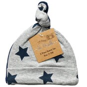 Wholesale - Sodorable 2 PC KNOT HATS - SOLID BLUE AND GRAY WITH STARS - 0-3 M C/P 36, UPC: 027467463452